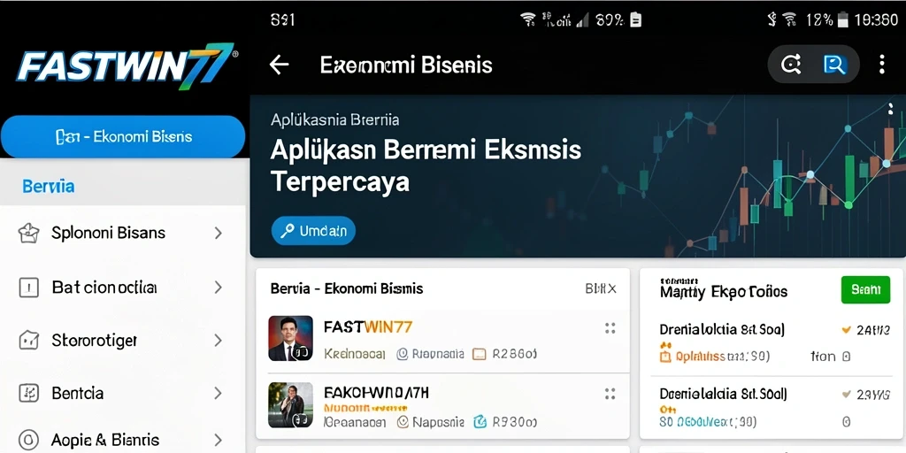 Antarmuka FASTWIN77 dengan berita ekonomi terkini.