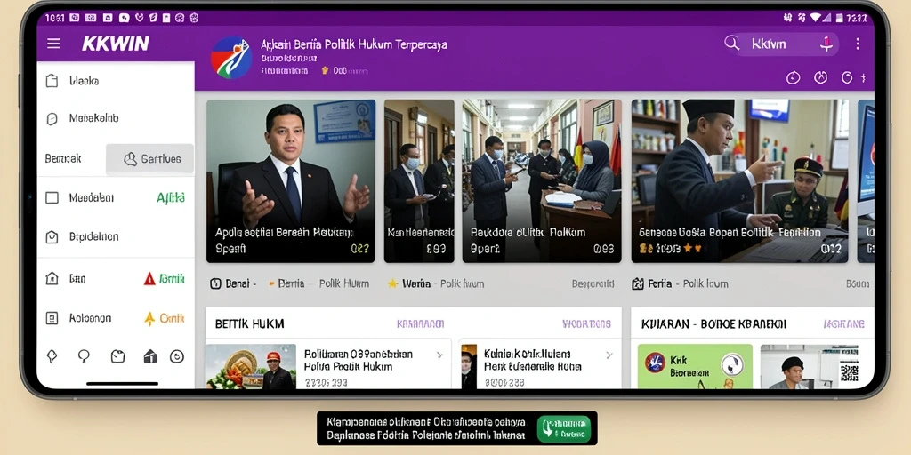 Tampilan antarmuka KKWIN yang informatif dan mudah digunakan.