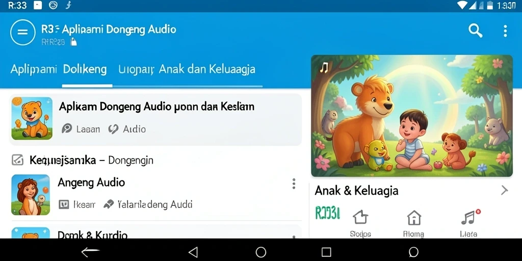 Tampilan antarmuka RR33 yang ramah anak dan mudah digunakan.