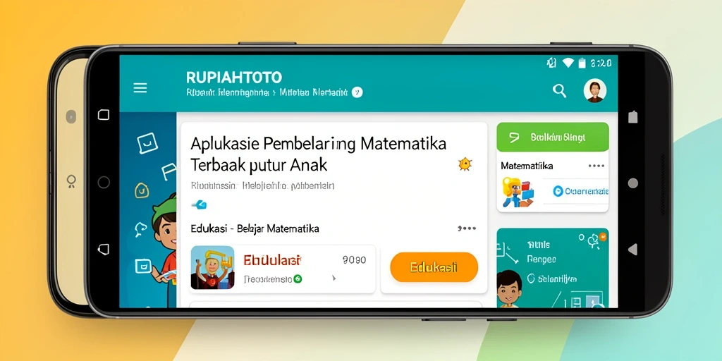 Tampilan antarmuka RUPIAHTOTO yang menarik untuk belajar Matematika.