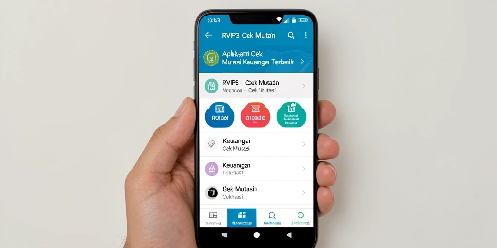 Tampilan antarmuka utama aplikasi Cek Mutasi RVIP3 yang user-friendly.