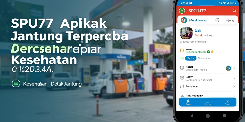 Tampilan antarmuka aplikasi SPBU77 yang menampilkan pemantauan detak jantung.