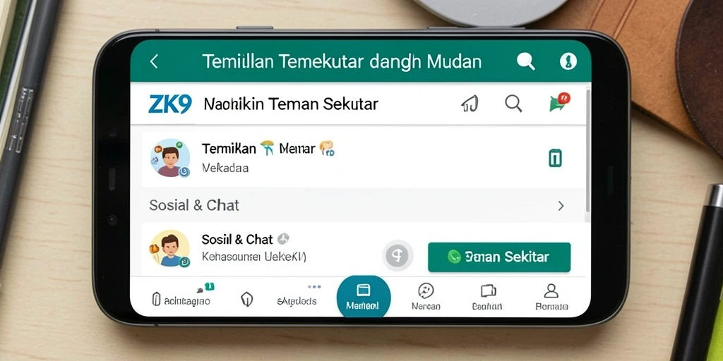 Antarmuka pengguna ZK9 yang menarik dan interaktif.