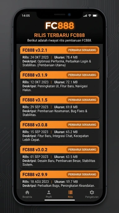 Riwayat Versi fc888 untuk Pengguna Android